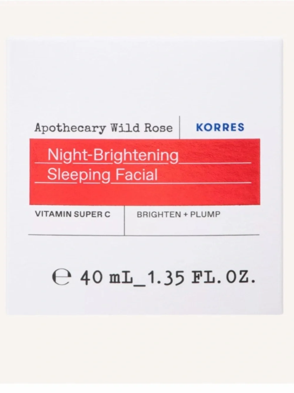 Korres overnight brightening